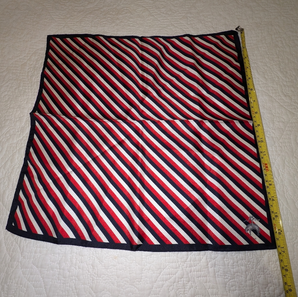 Striped Red and White Pocket Square